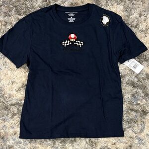 Mario Kart Kids Size Medium Navy T-Shirt Brand New